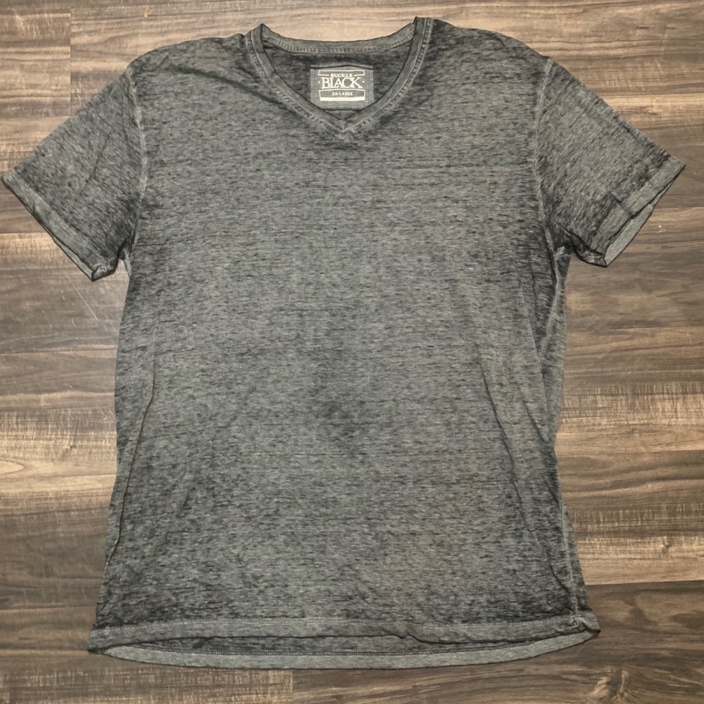 Buckle Black Mens Heather Black and Gray Tee XXL